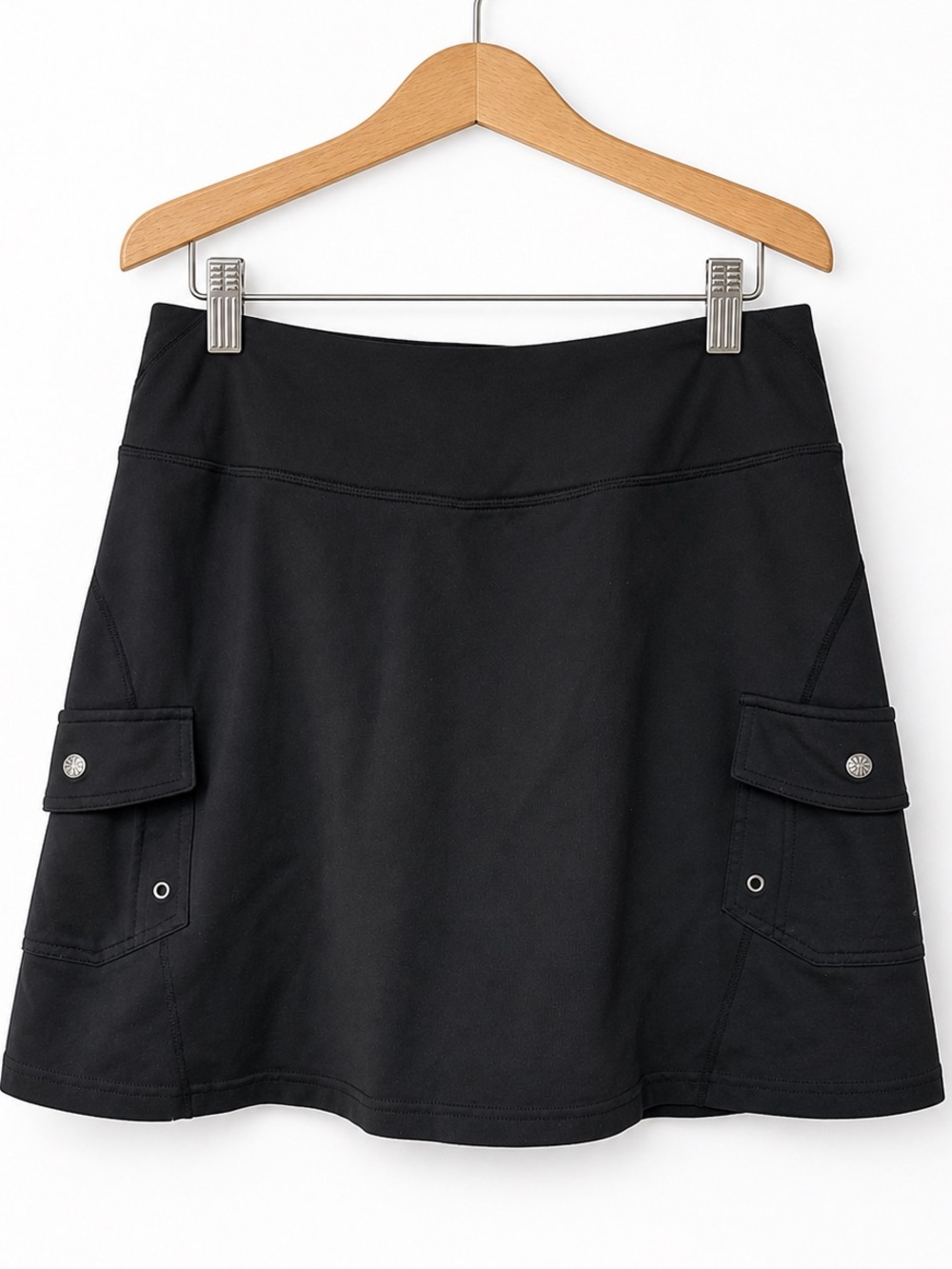 Athleta Oasis Cargo Skort Black Medium Utility Athleisure Hiking Golf Y2K